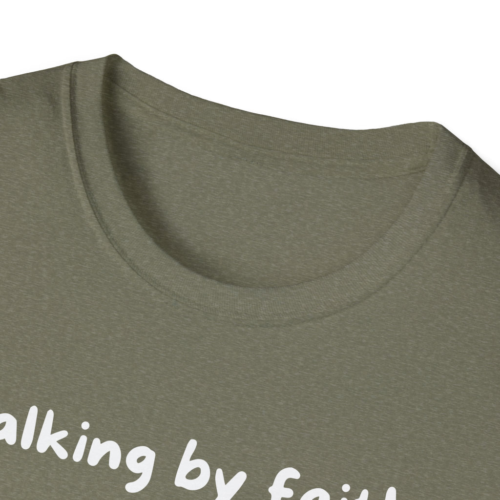 Walking By Faith, Tripping Constantly Funny Christian T-shirt