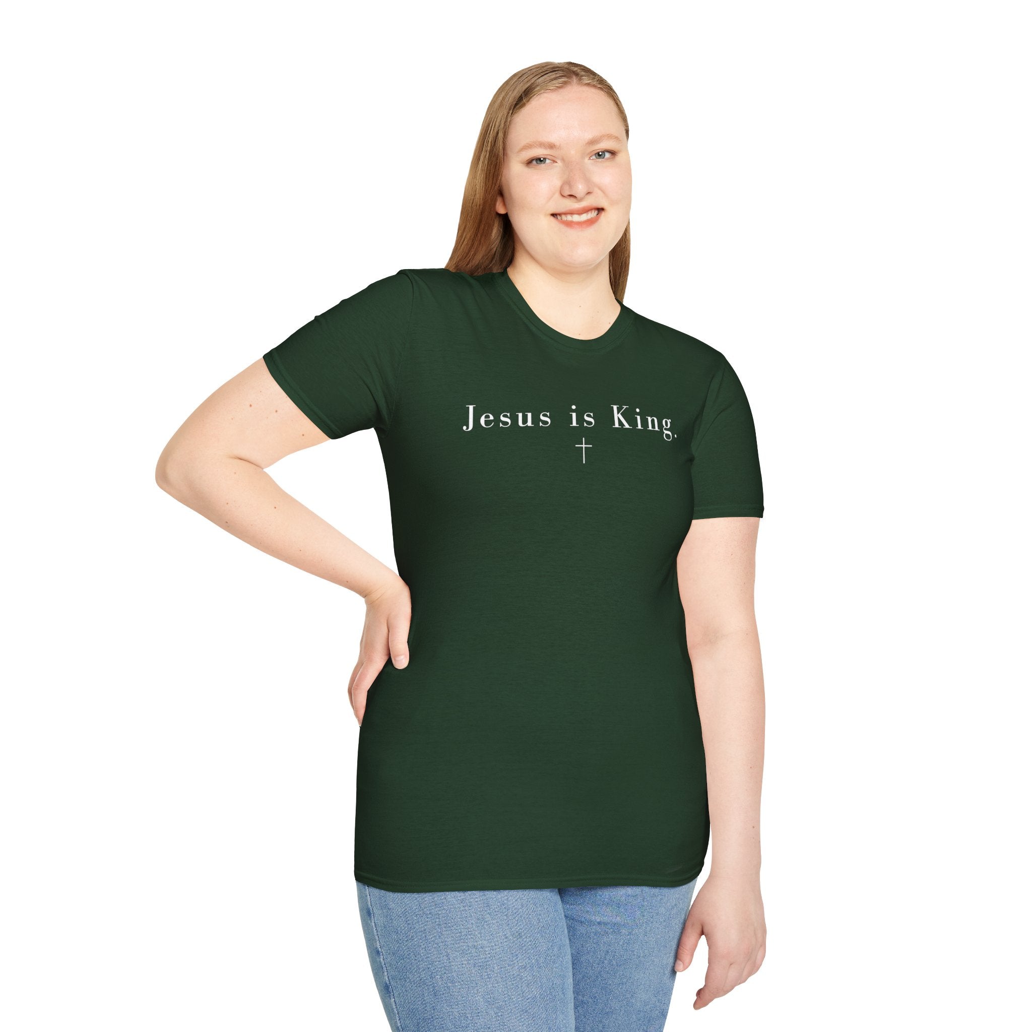 "Jesus is King" minimalist Christian T-shirt