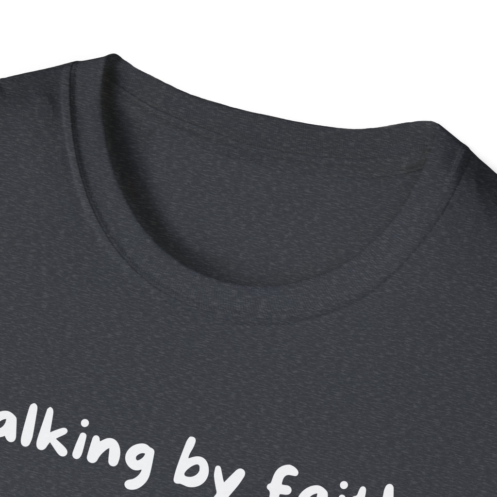 Walking By Faith, Tripping Constantly Funny Christian T-shirt