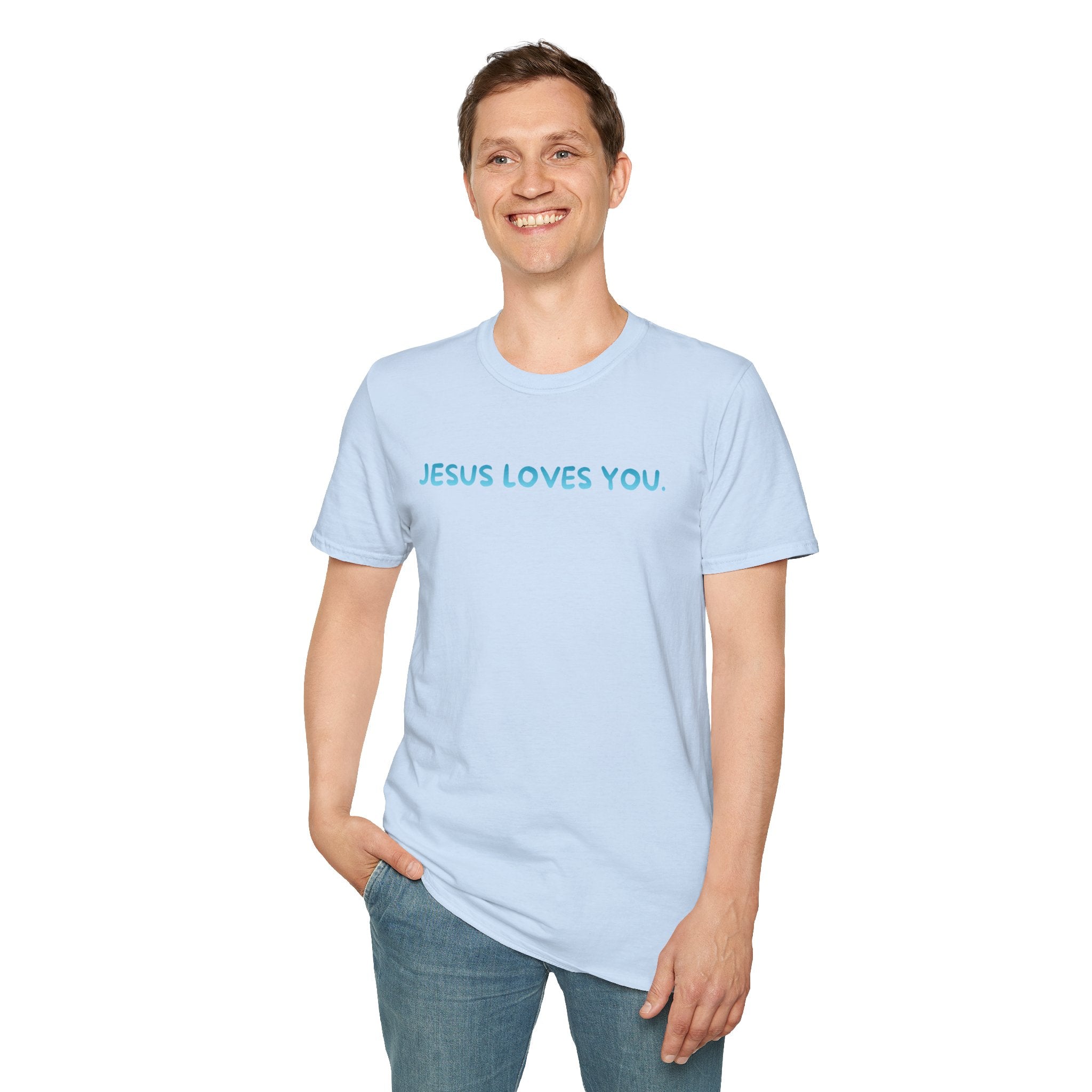 JESUS LOVES YOU Graphic Tee (Blue)