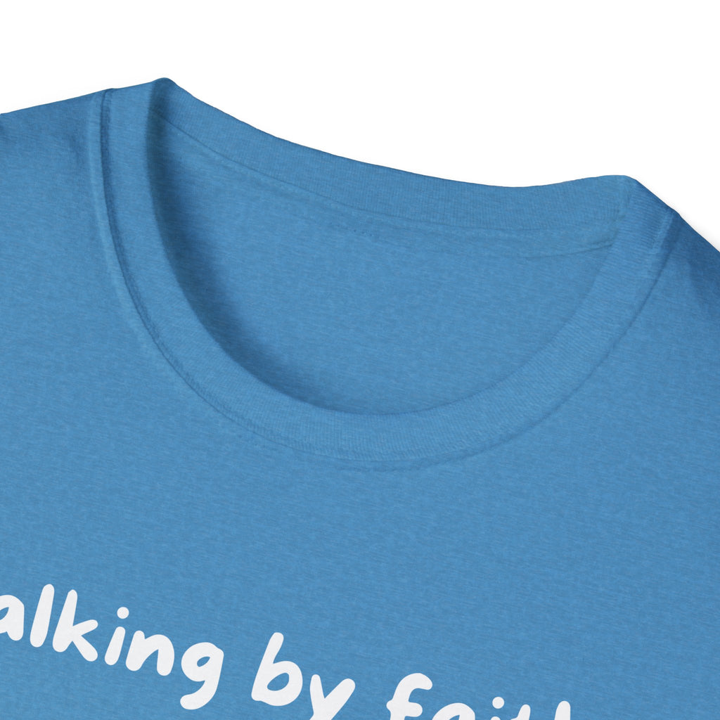 Walking By Faith, Tripping Constantly Funny Christian T-shirt