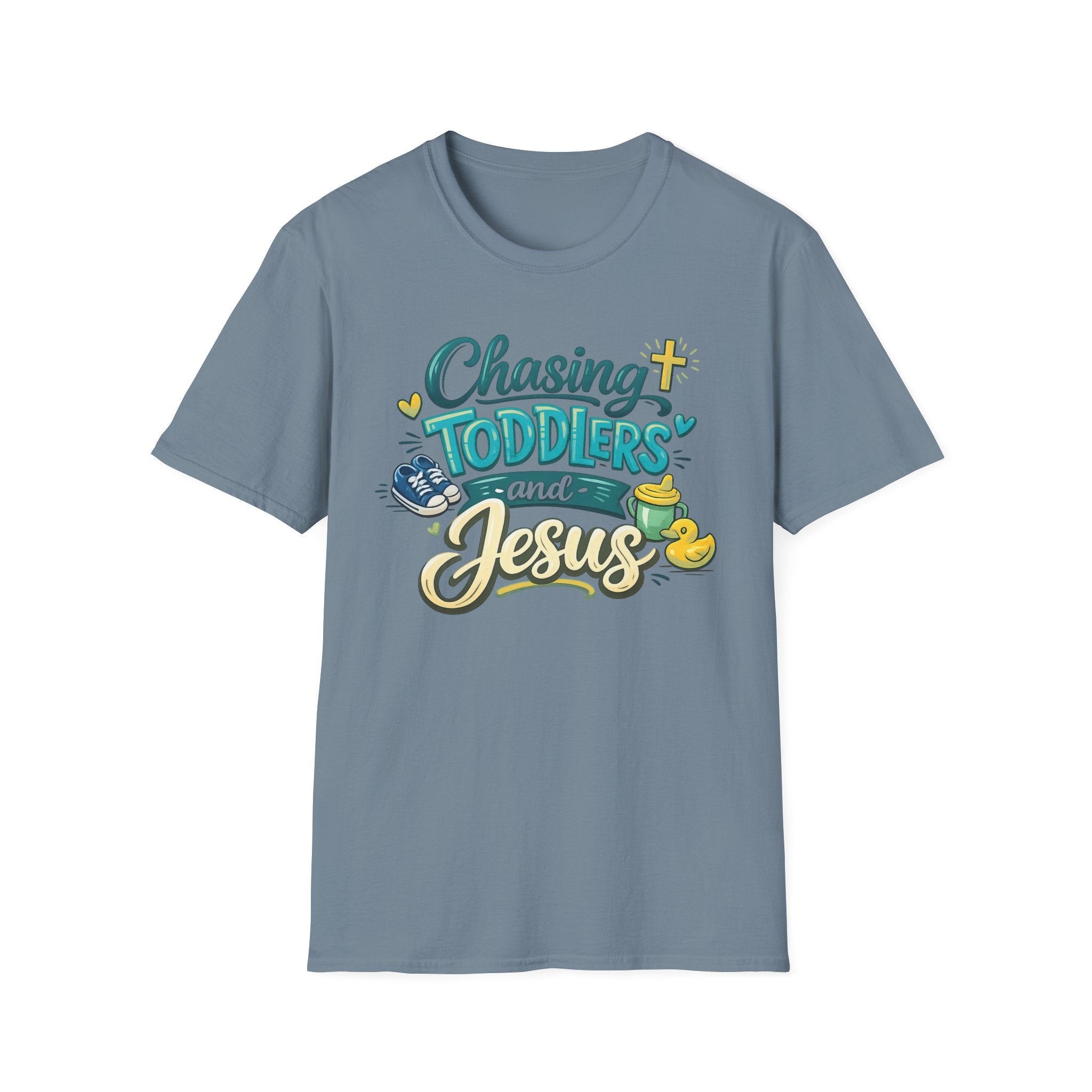 Chasing Toddlers and Jesus- Cute faith based parenting t shirt