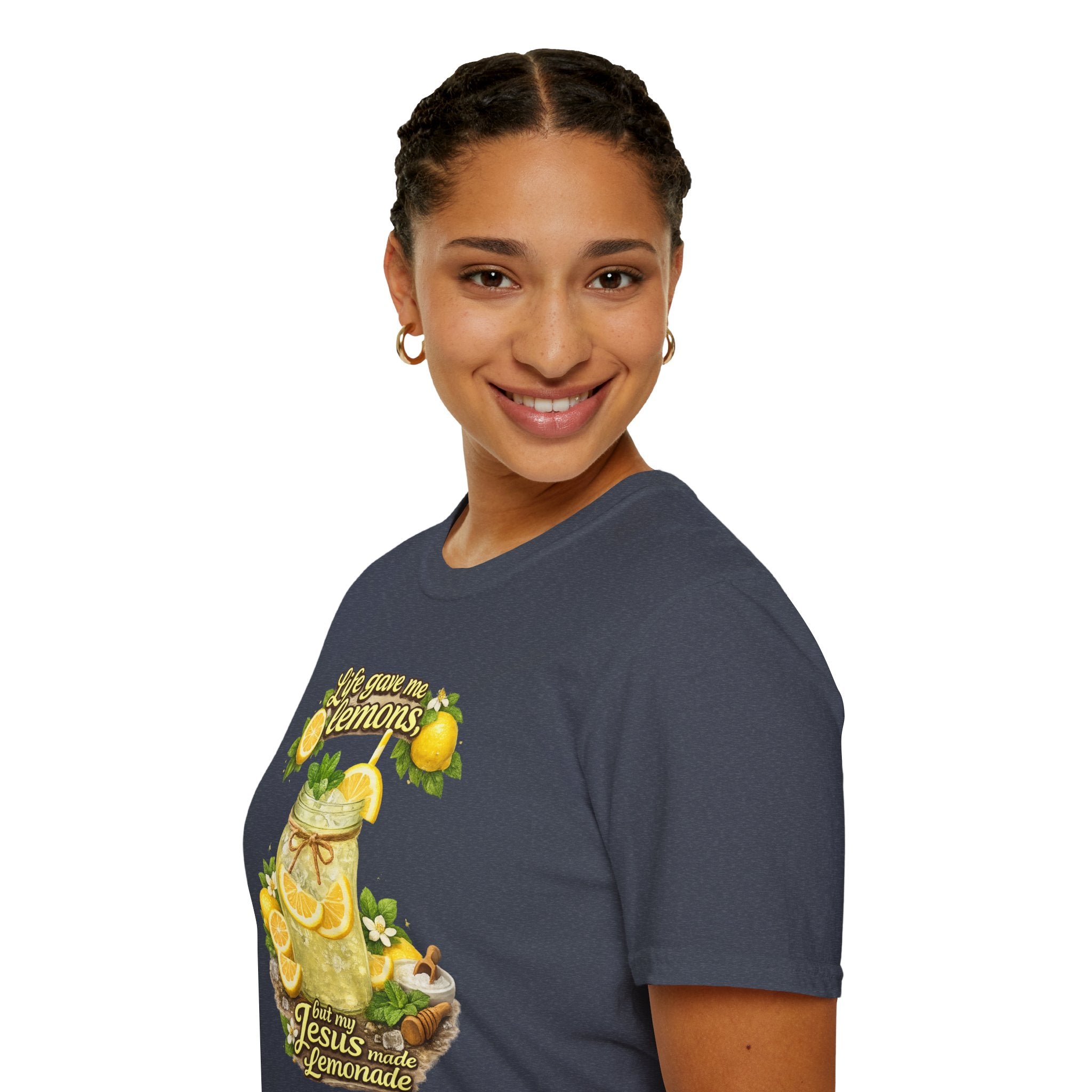 Life gave me lemons, but Jesus made lemonade Christian grapgic tee