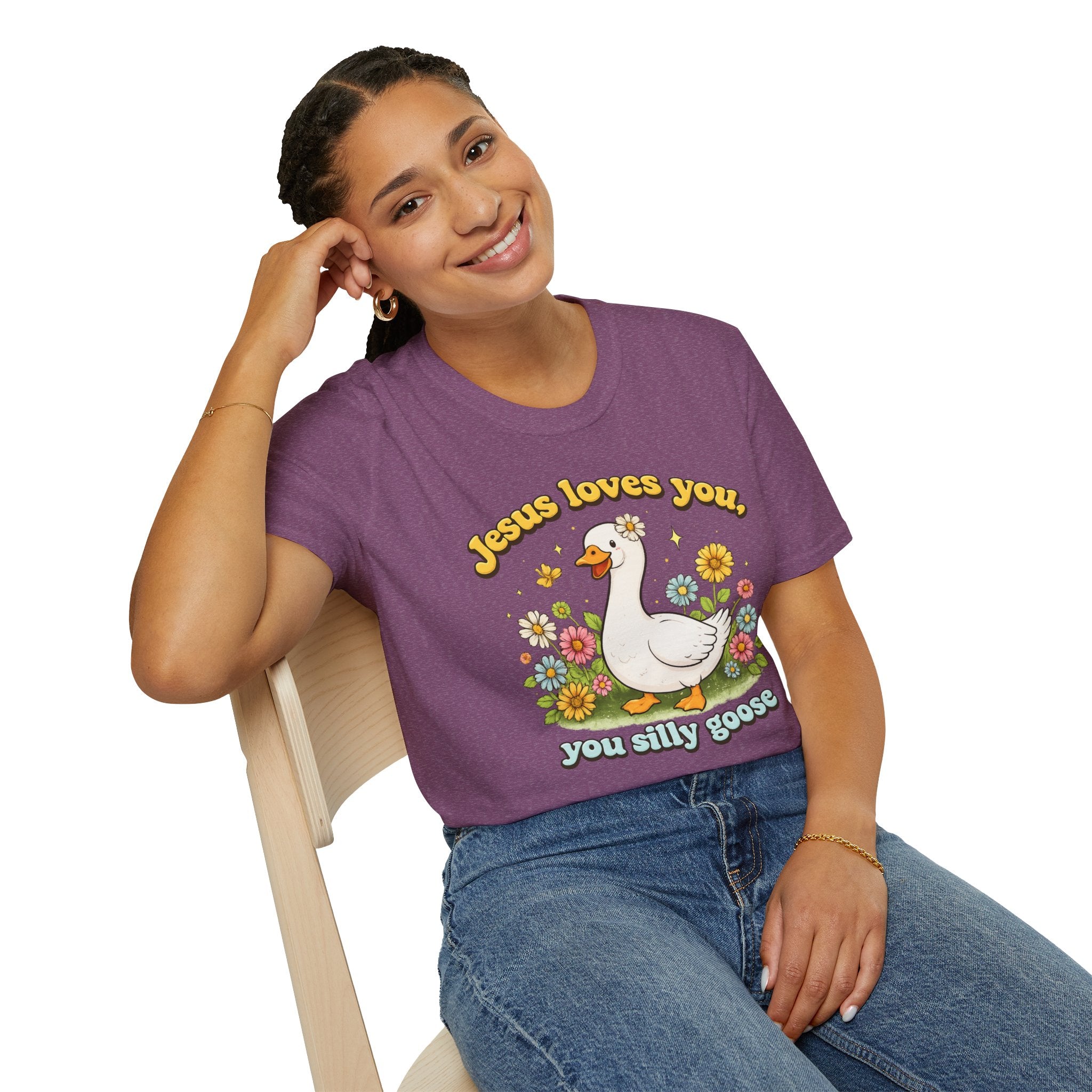 Jesus loves you, you silly goose funny Christian Graphic tee